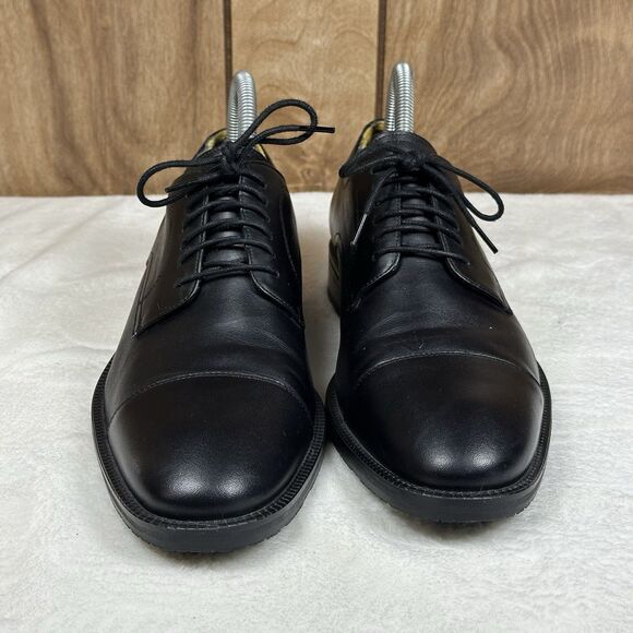 COLE HAAN Grand 36ØDress Shoes Men\'s 7 M Cap Oxford Black Leather Lace Up C34136
